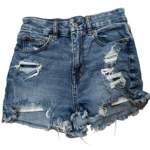 American Eagle Curvy Hi-Rise Shortie Size 00 denim shorts